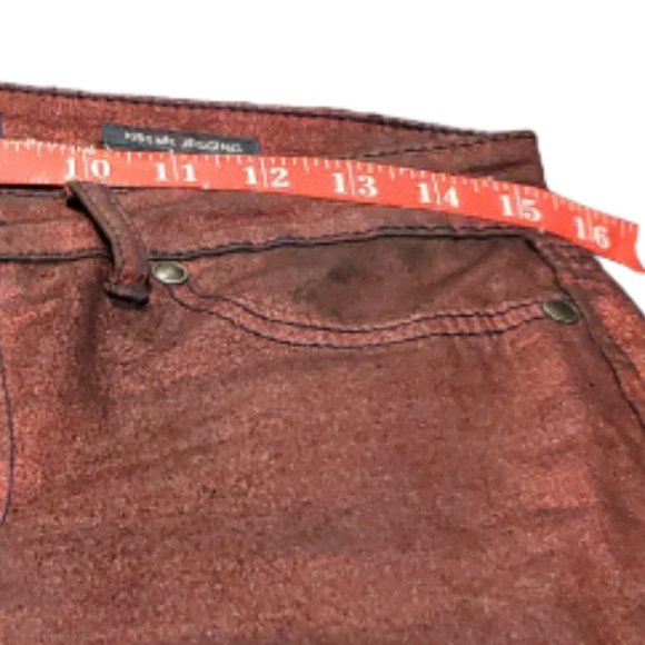 JESSICA  SIMPSON SIZE 29- Women's Red Shimmer Jeans - Picture 8 of 11